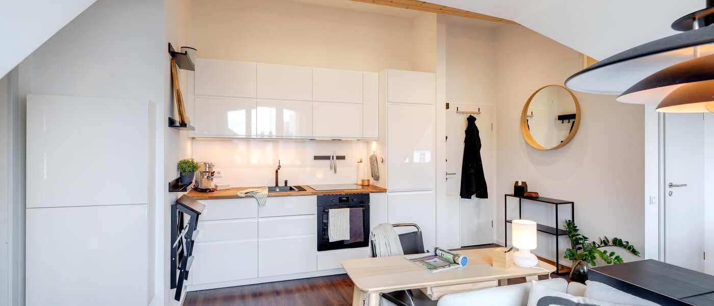 мансардная квартира München Sendling 01 кухня 14059