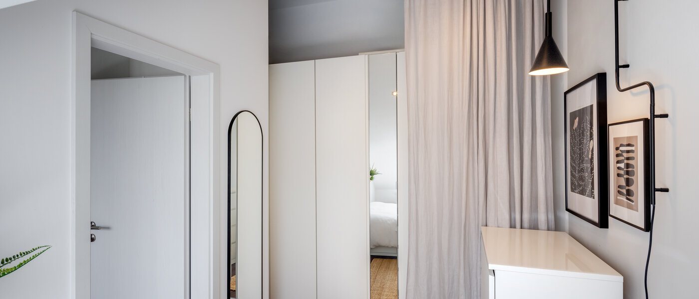 мансардная квартира München Sendling 04 спальная комната 14059