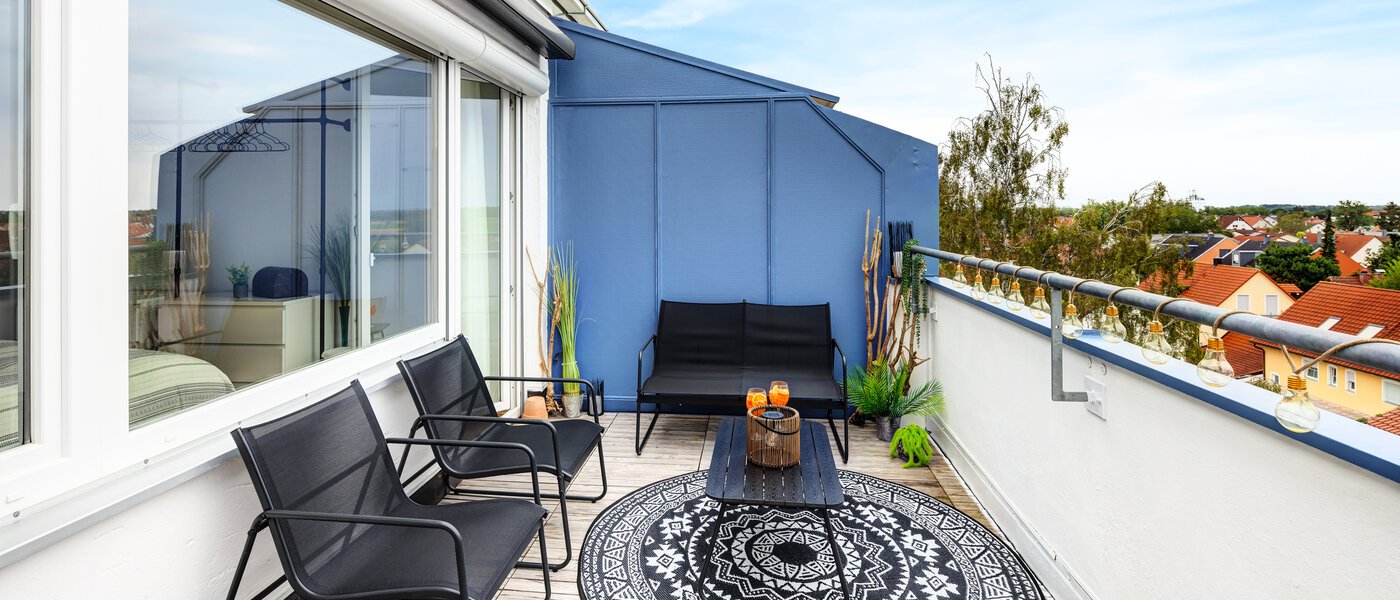 квартира München Neufahrn b. Freising 01 терраса с крышей 14081