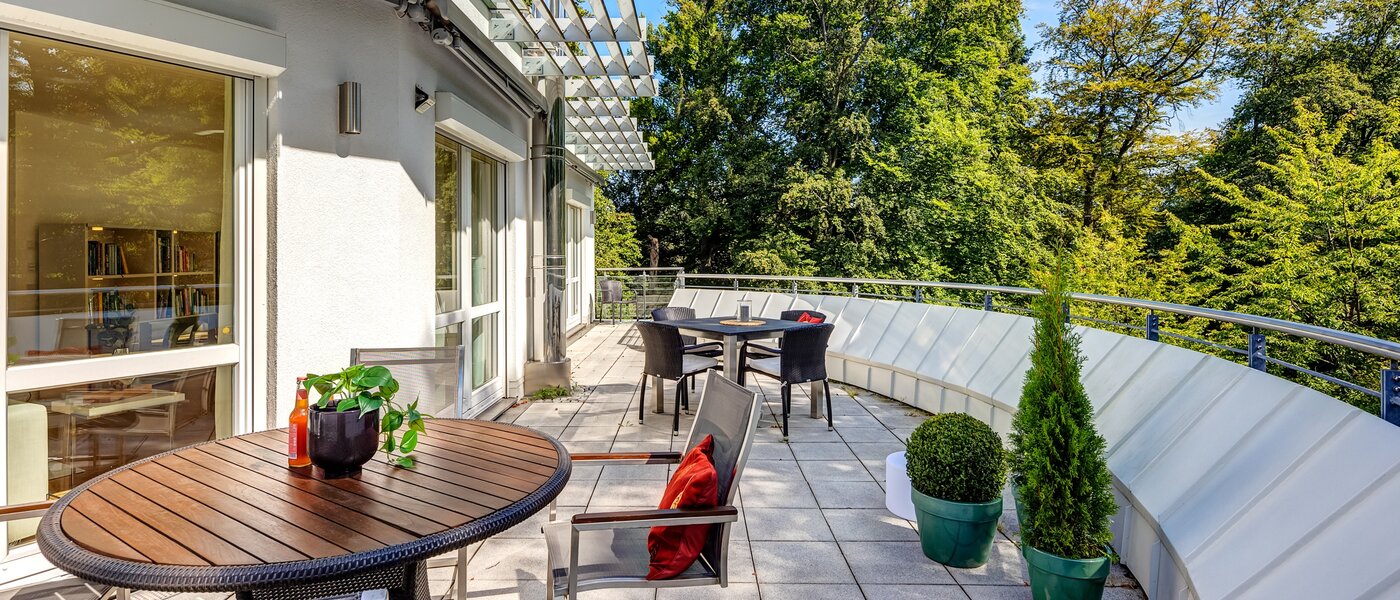 квартира München Solln 01 терраса с крышей 14145