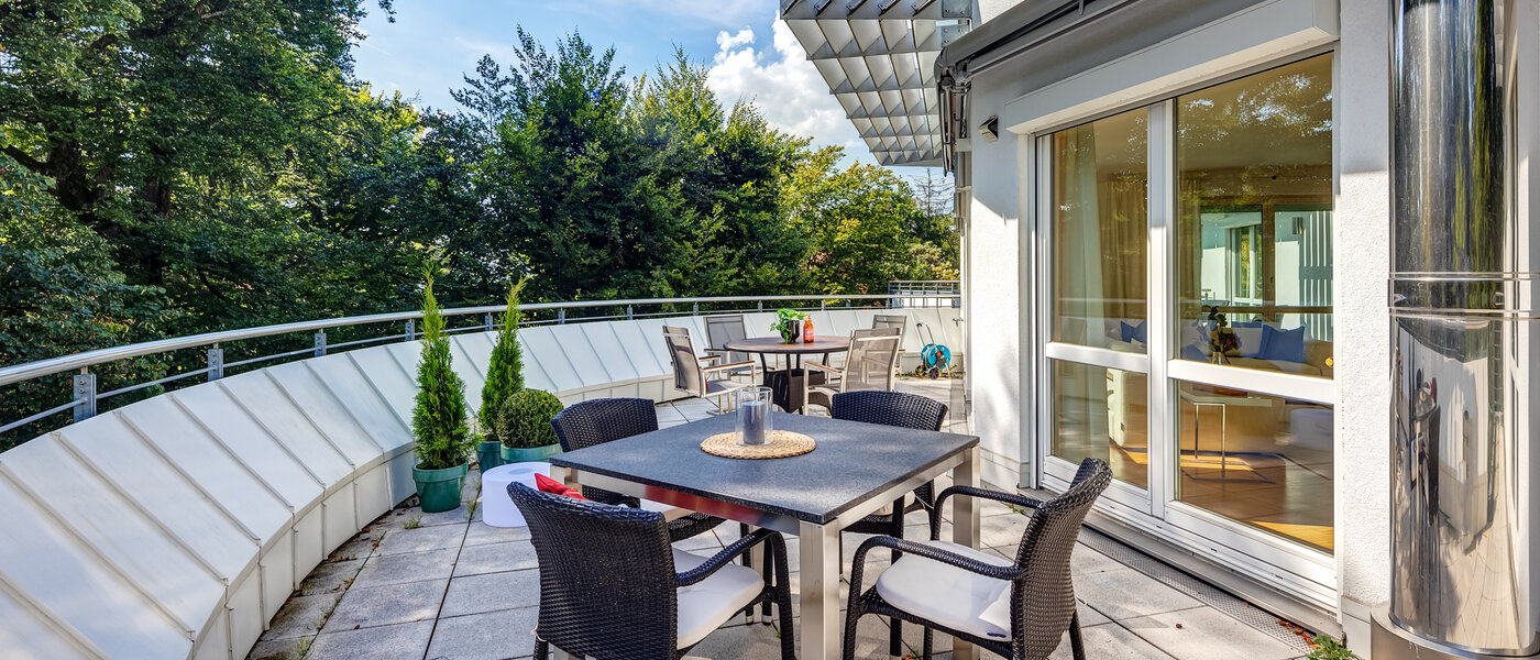 квартира München Solln 02 терраса с крышей 14145