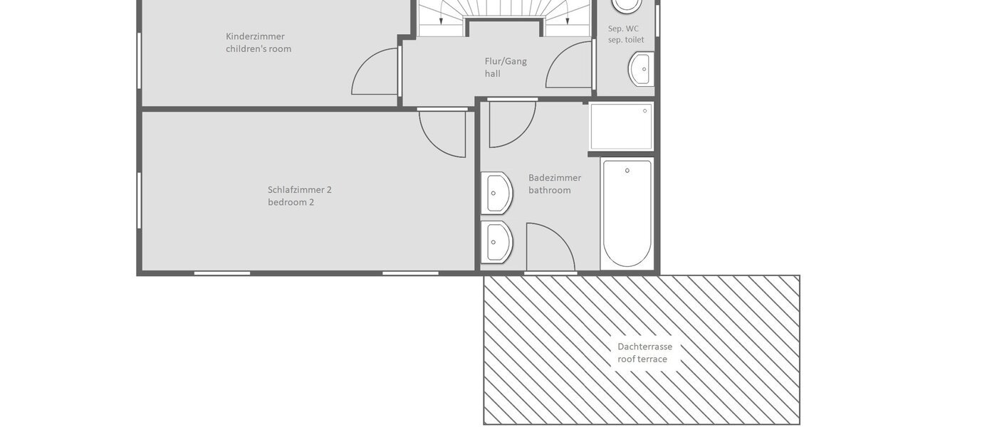 Половина двухквартирного жилого дома Ottobrunn 02 план этажа 14180