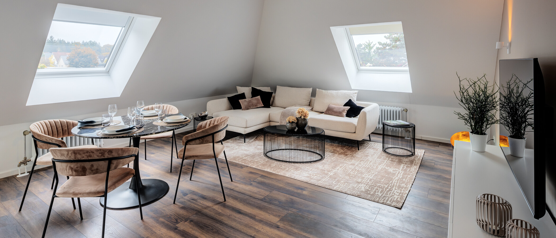 мансардная квартира München Großhadern 01 жилое пространство 14211