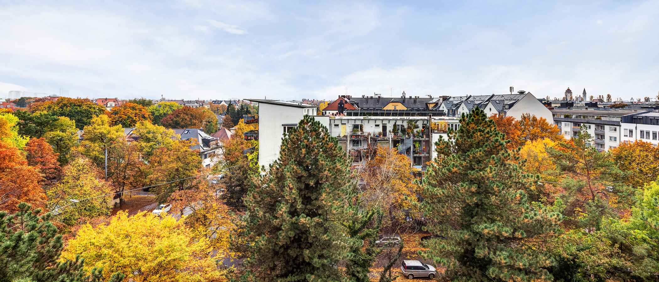 квартира München Schwabing (rechts der Leopoldstraße) 01 вид из окна 14213