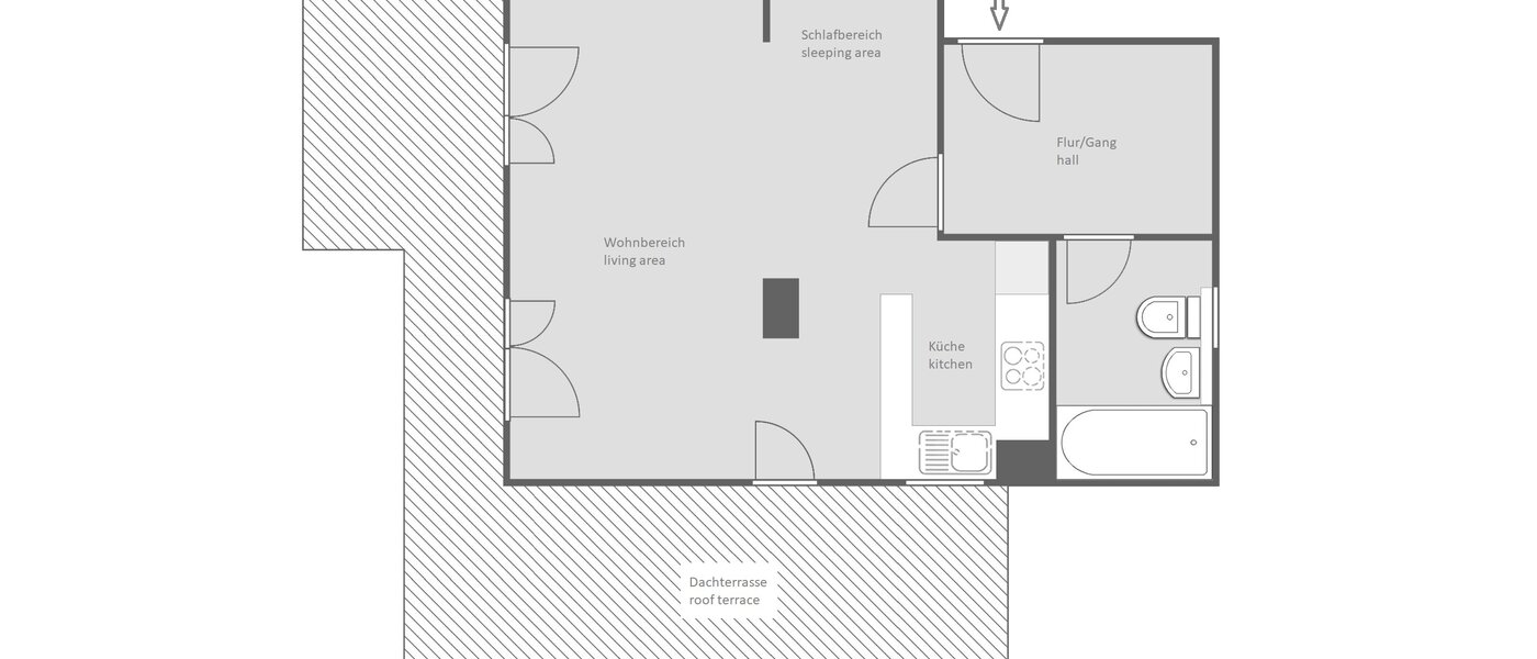 мансардная квартира München Untermenzing 01 план этажа 14293