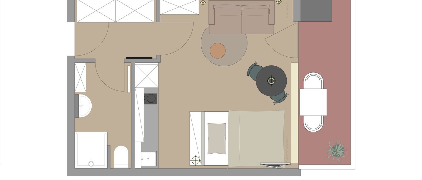 квартира München Schwabing-Nord (zw. Leopoldstraße & Englischen Garten) 01 план этажа 14305