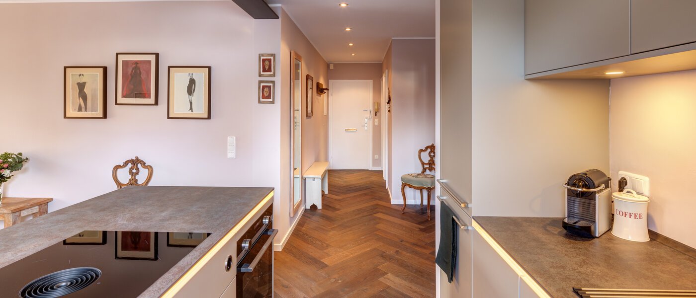 квартира München Schwabing - Alte Heide 04 кухня 14310