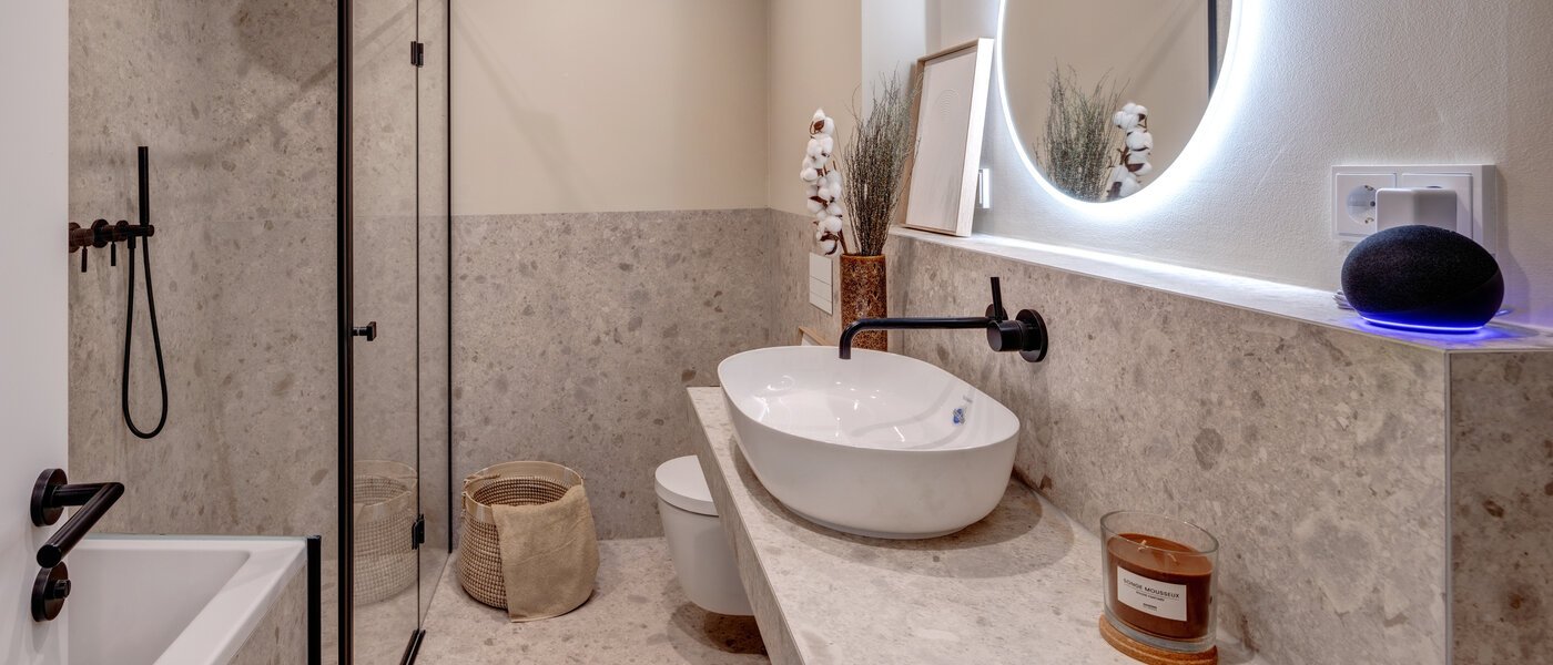 двухэтажная квартира München Glockenbachviertel 01 ванная комната 14318