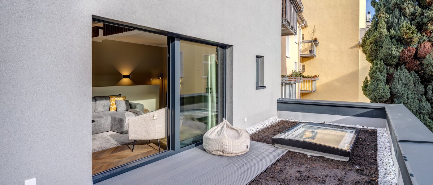 двухэтажная квартира München Glockenbachviertel 02 терраса с крышей 14318
