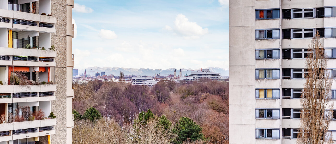 квартира München Schwabing-Georgenschwaige 01 вид из окна 1439