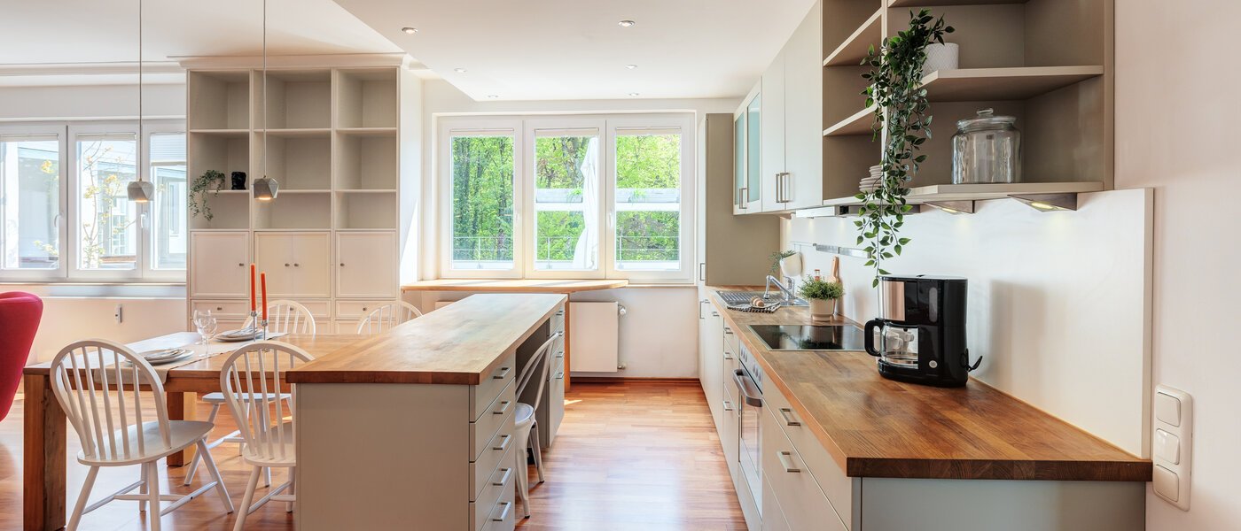 мансардная квартира München Solln 01 кухня 14396