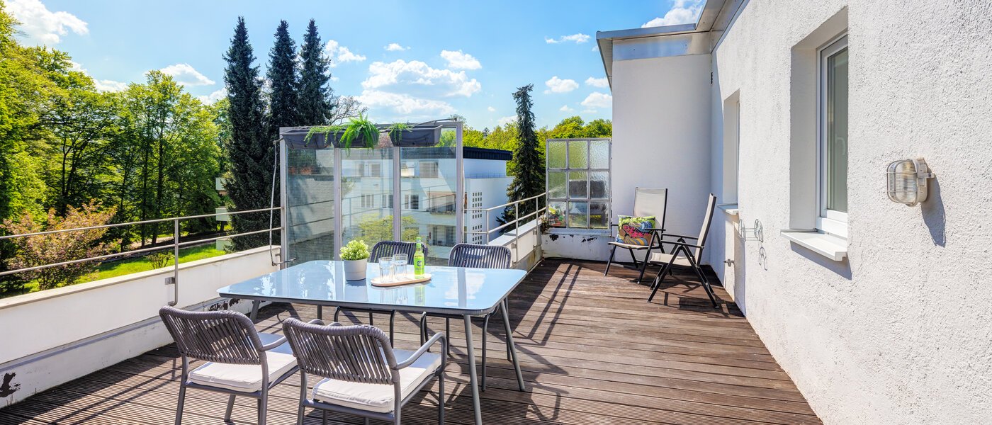 мансардная квартира München Solln 03 1-я терраса с крышей 14396