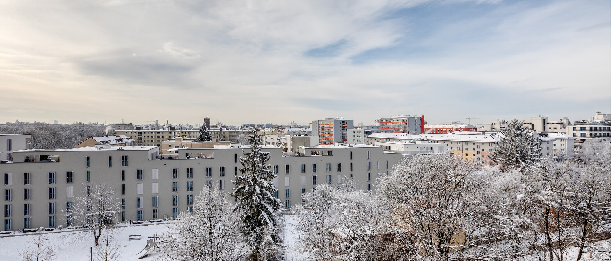 квартира München Schwabing-Georgenschwaige 03 вид из окна 1443