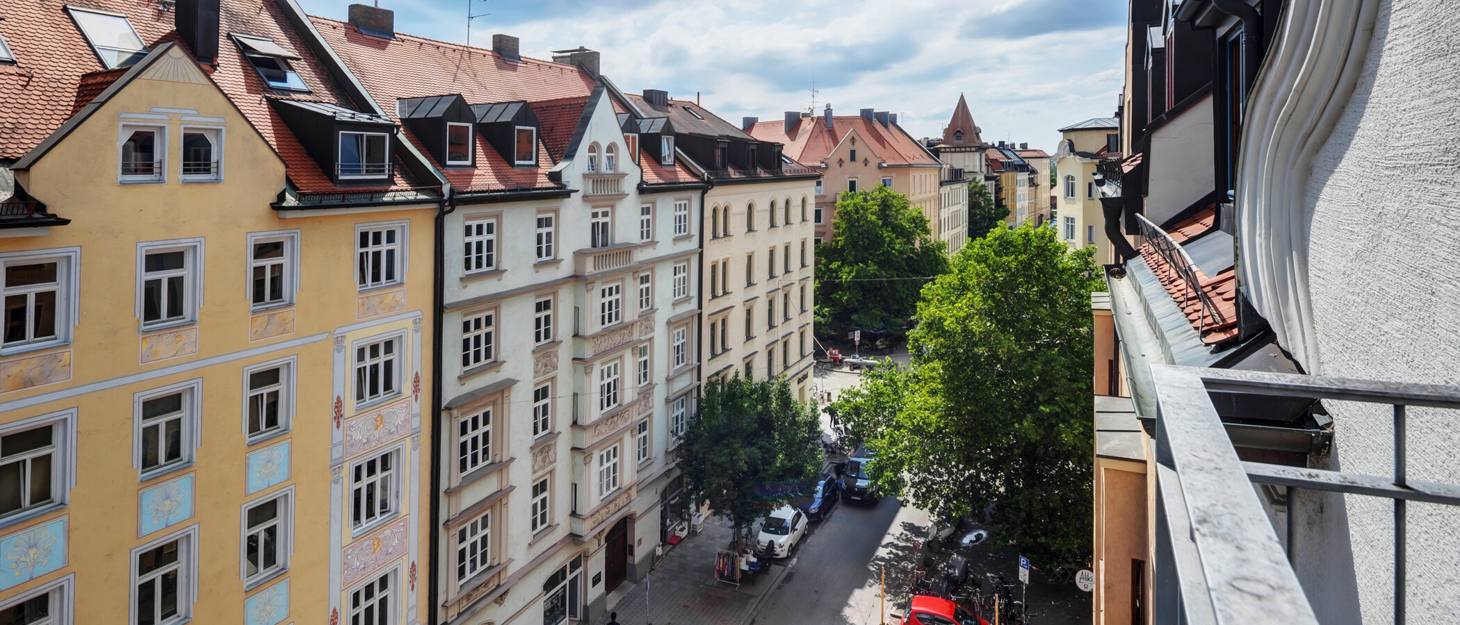 мансардная квартира München Dreimühlenviertel 02 вид из окна 14505
