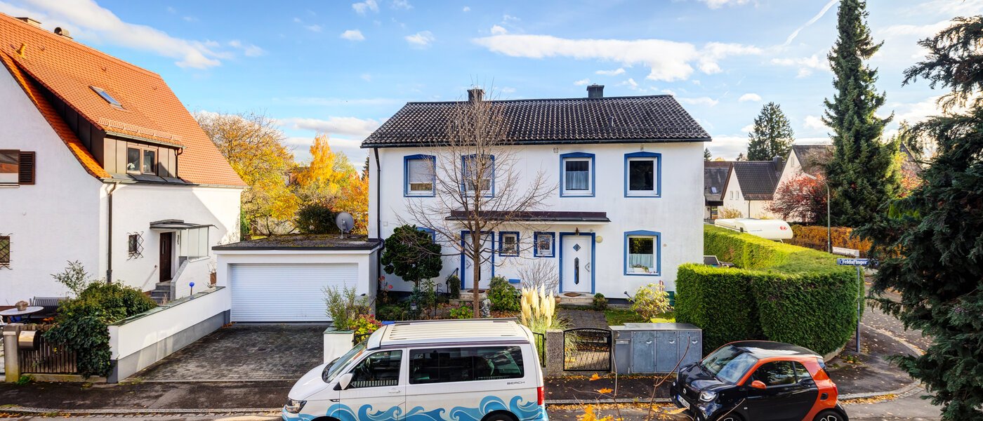 Половина двухквартирного жилого дома München Obersendling 03 вид из окна 14567