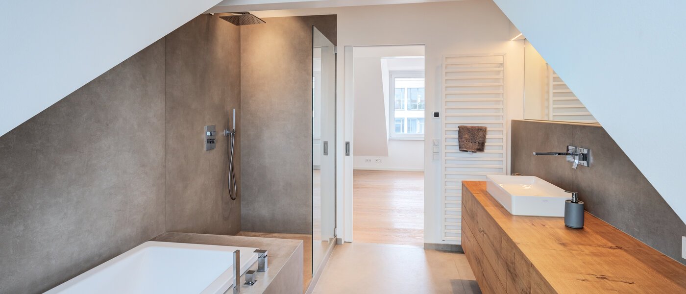 мансардная квартира München Maxvorstadt 03 ванная комната 14568
