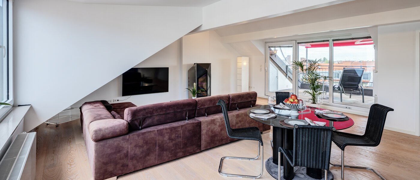 мансардная квартира München Maxvorstadt 03 жилое пространство 14568