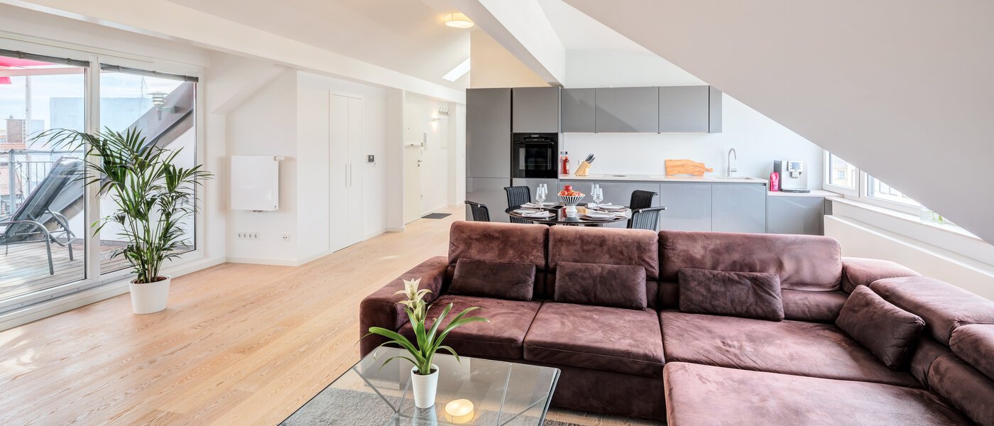 мансардная квартира München Maxvorstadt 04 жилое пространство 14568