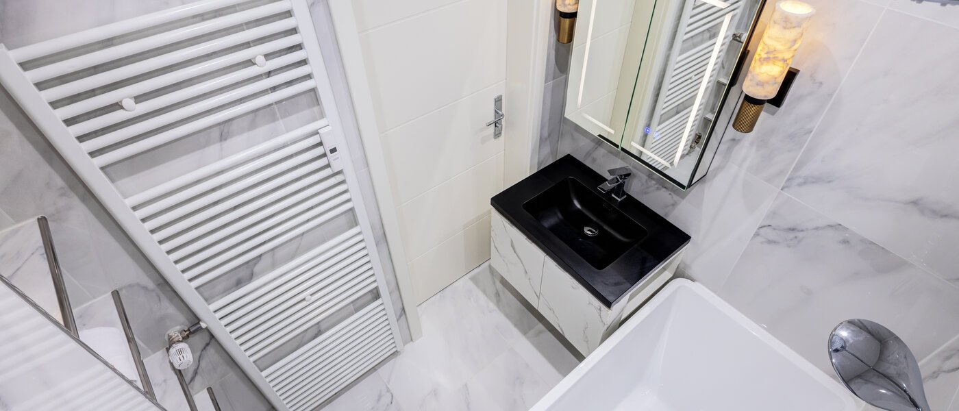 квартира München Schwabing (rechts der Leopoldstraße) 03 ванная комната 14569