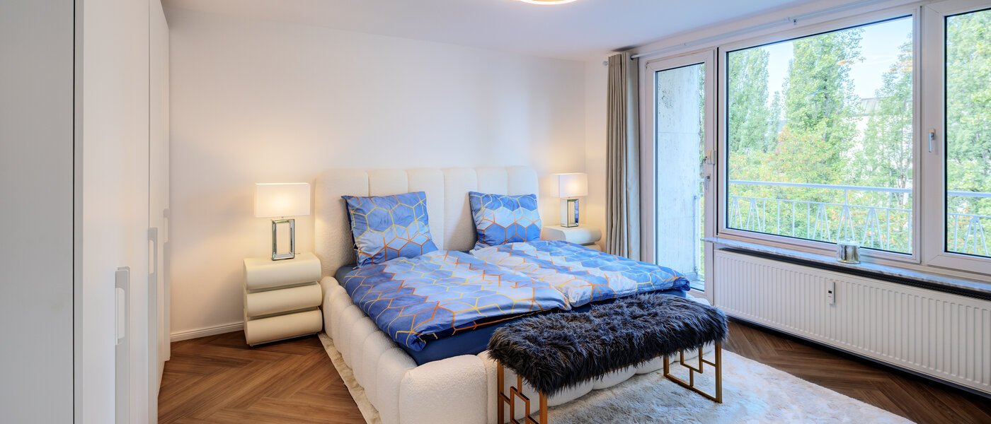 квартира München Schwabing (rechts der Leopoldstraße) 01 спальная комната 14569