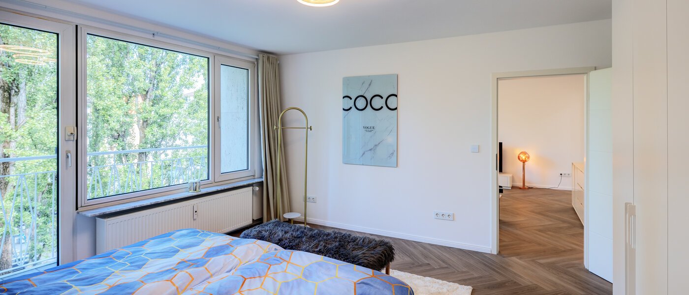 квартира München Schwabing (rechts der Leopoldstraße) 02 спальная комната 14569