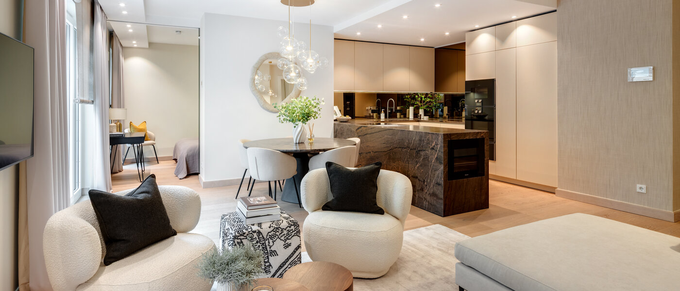 квартира München Maxvorstadt - Museumsviertel 03 жилое пространство 14574