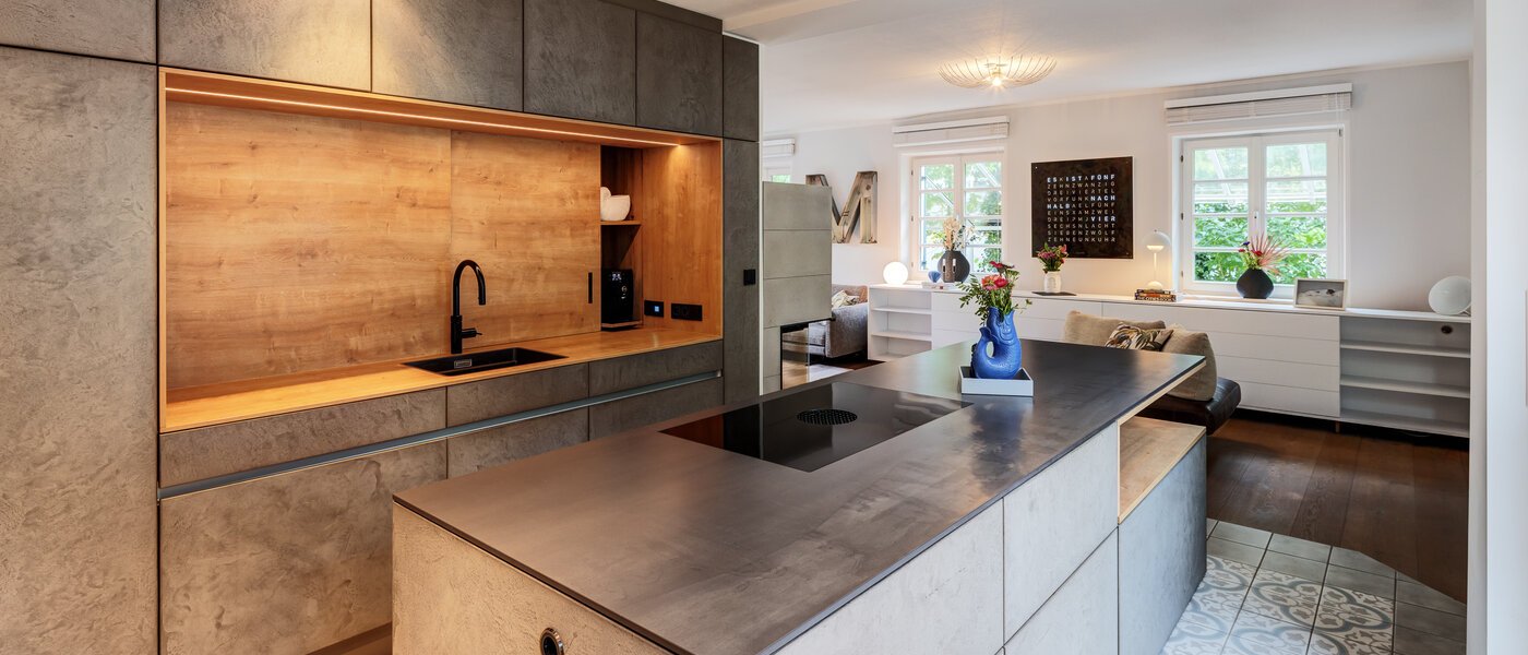 Особняк München Obermenzing 05 кухня 14582