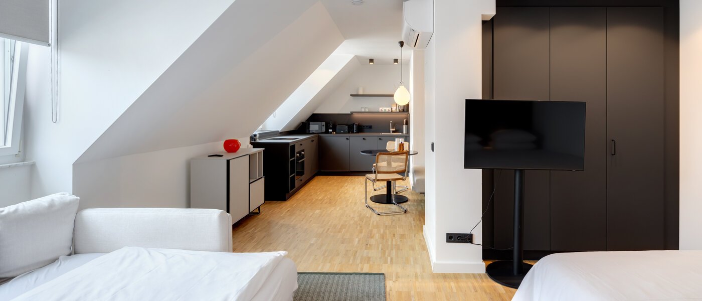 квартира München Schwabing-West (rund um den Hohenzollernplatz) 04 зона для сна 14593