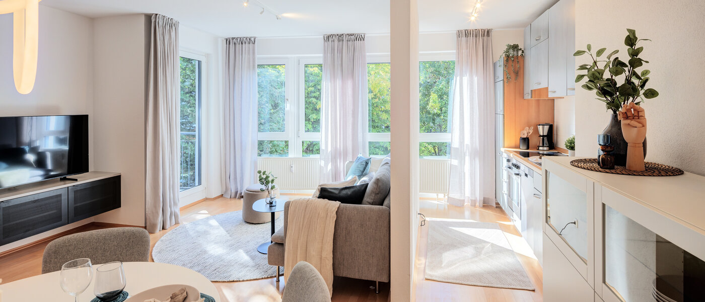 квартира München Obergiesing 03 гостиная 14597