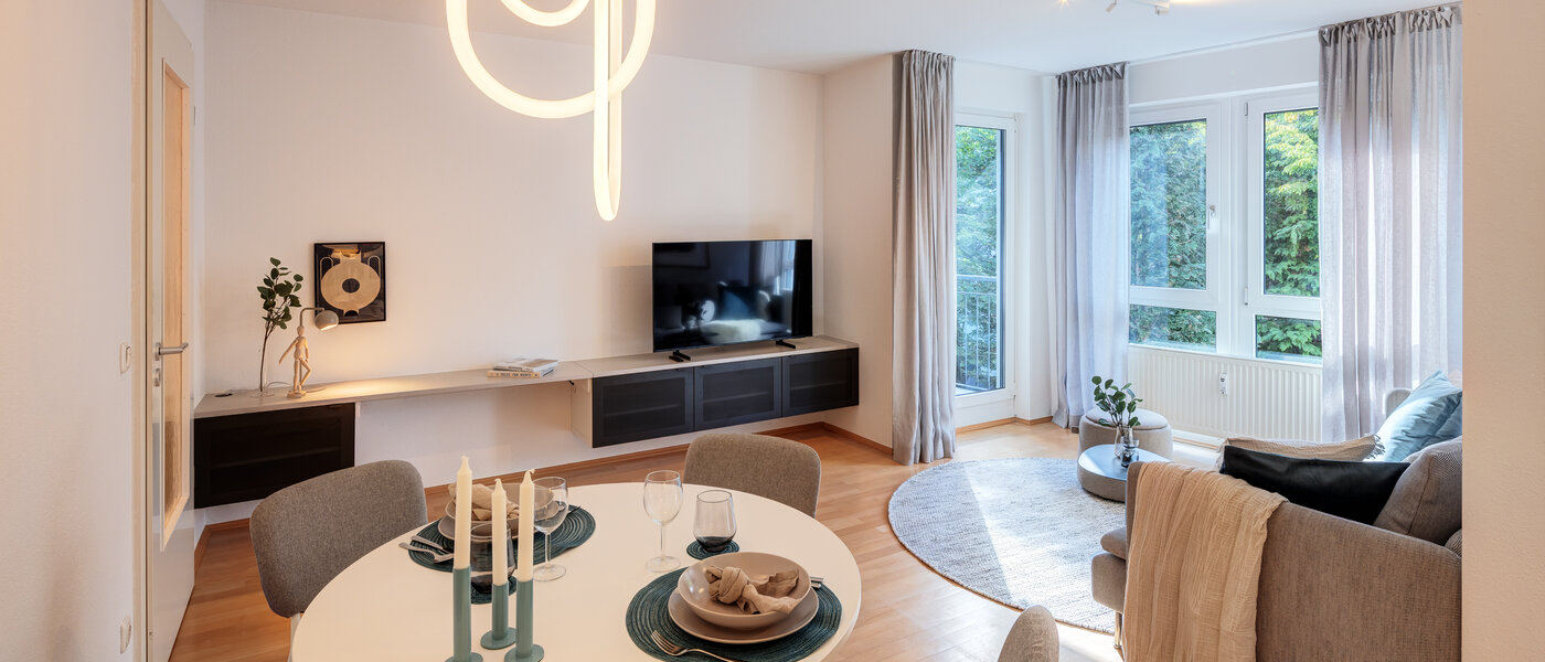 квартира München Obergiesing 04 гостиная 14597