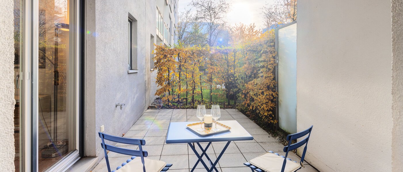 квартира München Parkstadt Schwabing 01 вид из окна 14647