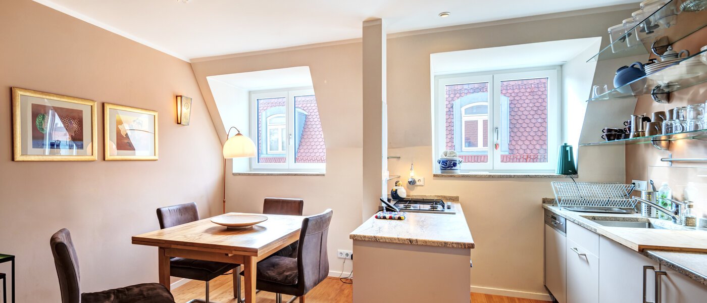 мансардная квартира München Haidhausen 04 кухня 14648