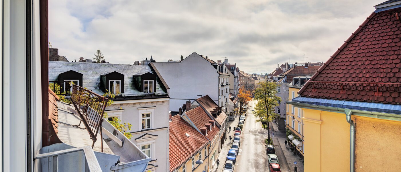 мансардная квартира München Haidhausen 01 вид из окна 14648