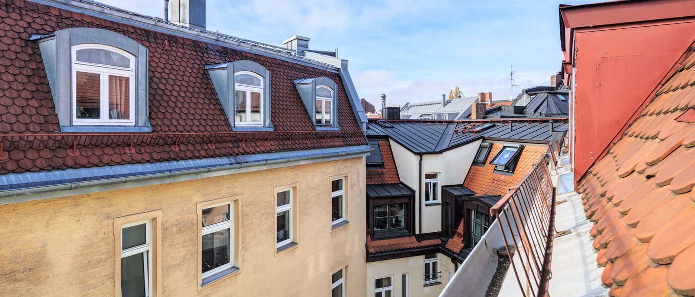 мансардная квартира München Haidhausen 02 вид из окна 14648