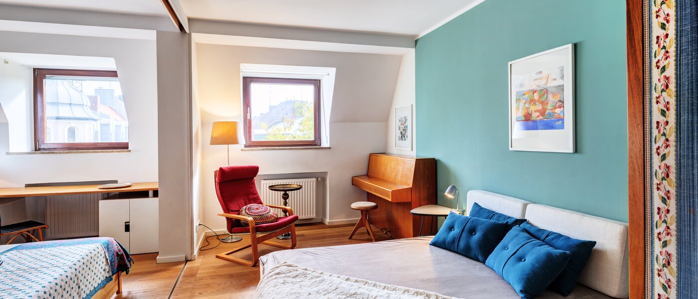 мансардная квартира München Haidhausen 02 2-я спальная комната 14648