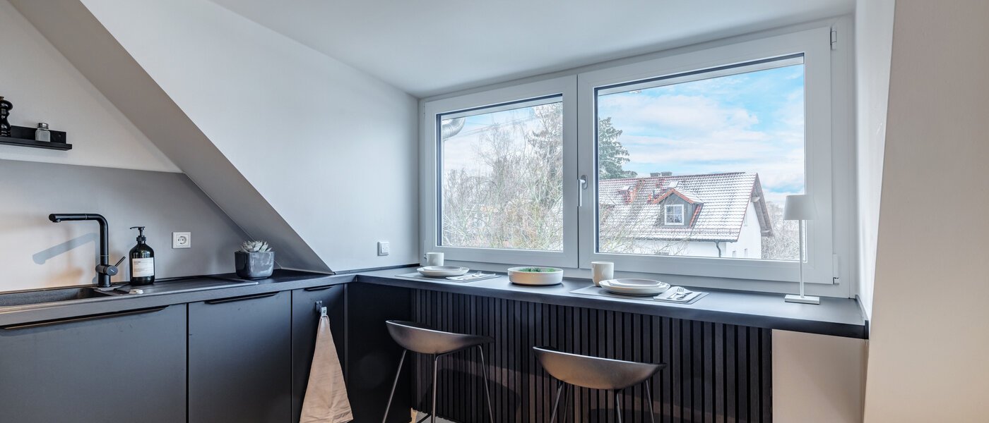 мансардная квартира München Allach 03 кухня 14692