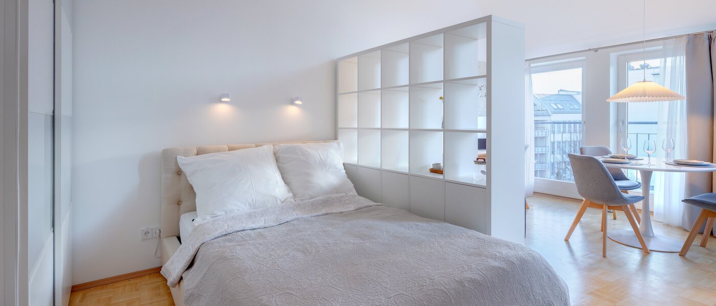 мансардная квартира München Neuhausen 01 зона для сна 14695