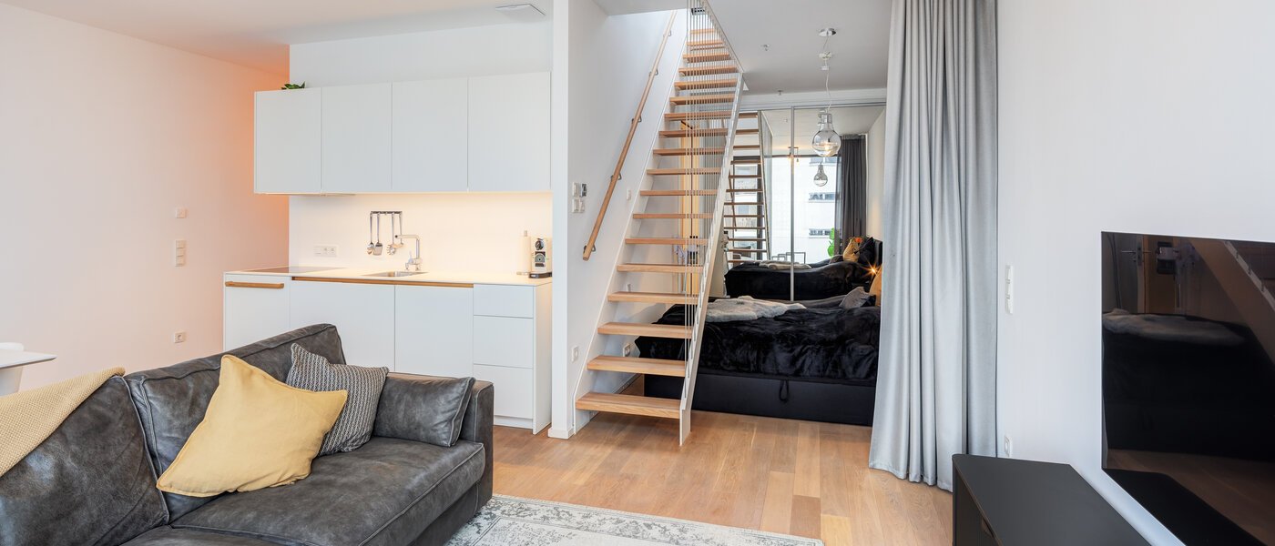 мансардная квартира München Neuhausen 06 жилое пространство 14699