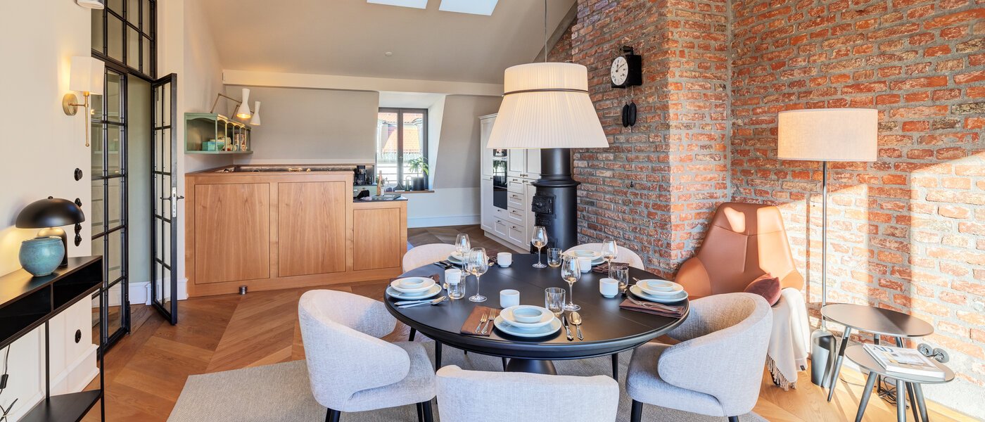 мансардная квартира München Neuhausen 07 кухня 14709