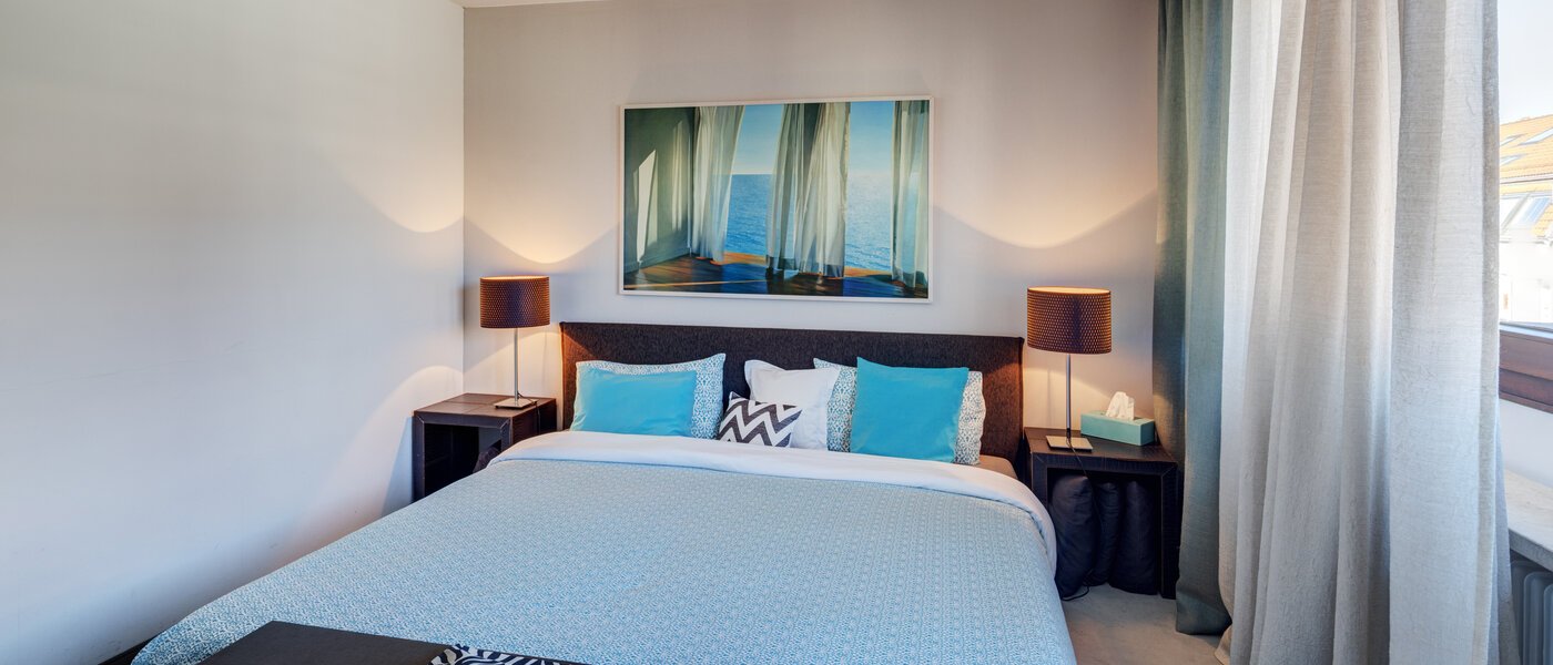 двухэтажная квартира München Maxvorstadt 01 спальная комната 14710