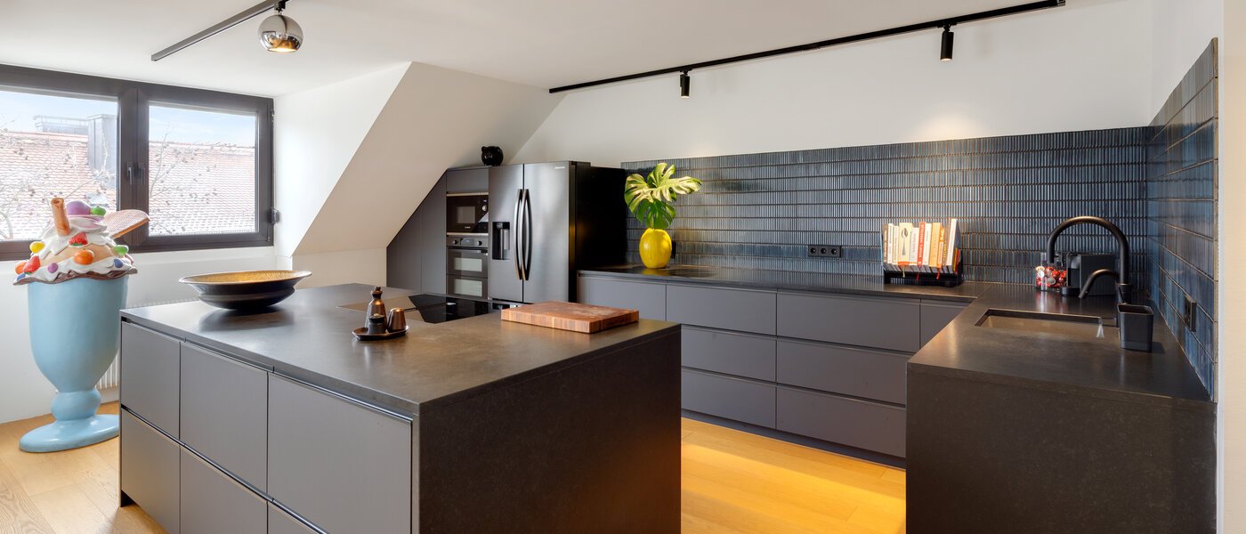 двухэтажная квартира München Glockenbachviertel 02 кухня 14717