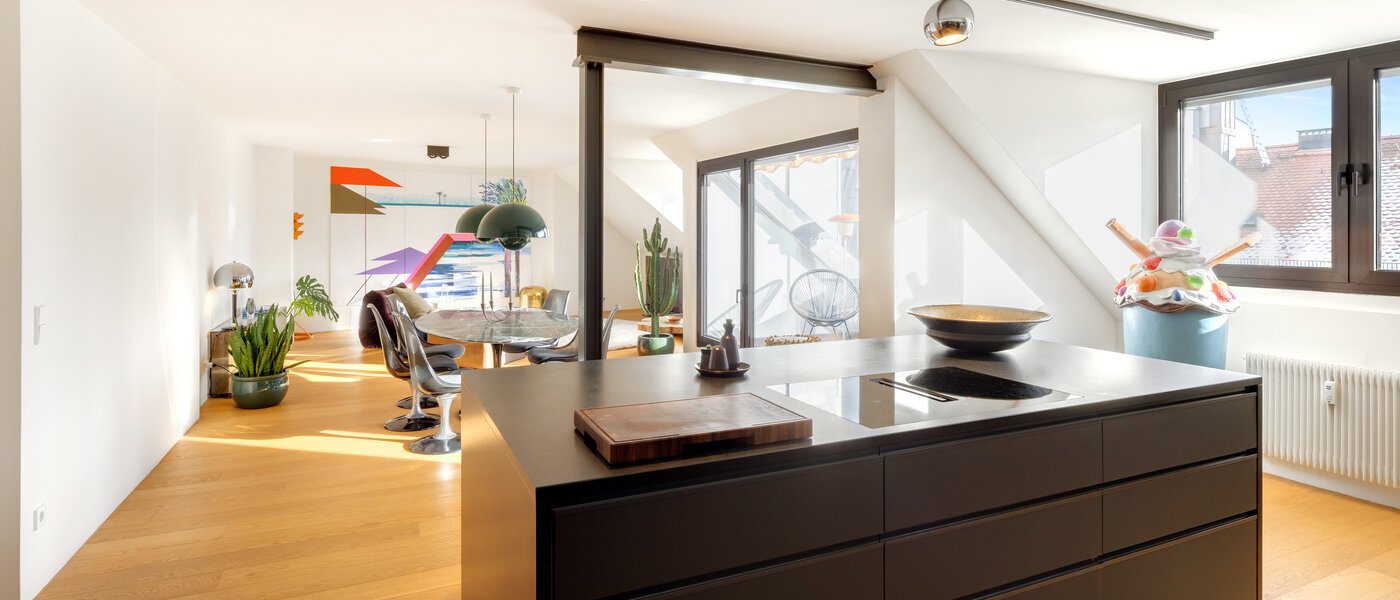 двухэтажная квартира München Glockenbachviertel 07 кухня 14717