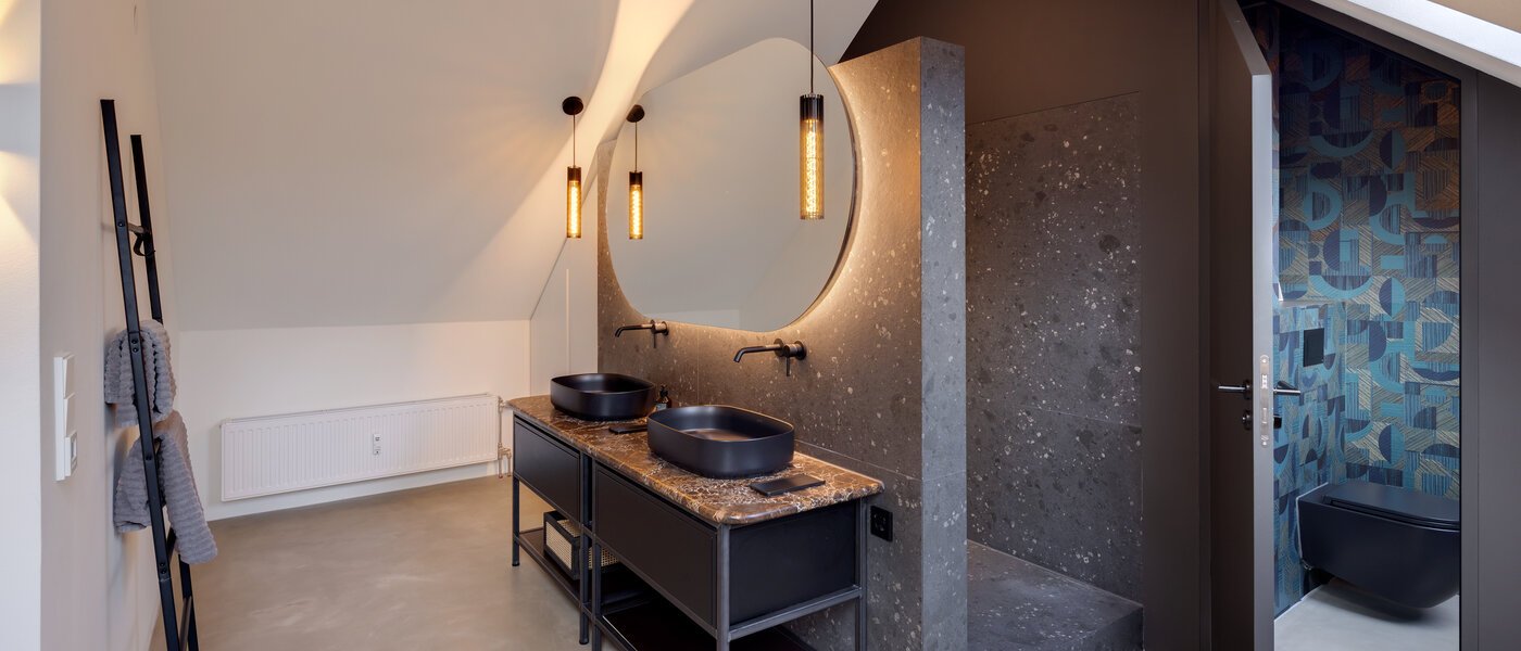 двухэтажная квартира München Glockenbachviertel 06 ванная комната 14717