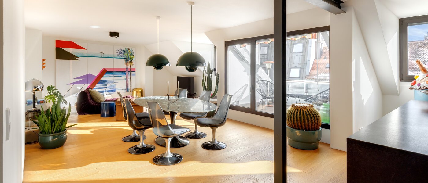 двухэтажная квартира München Glockenbachviertel 02 гостиная 14717