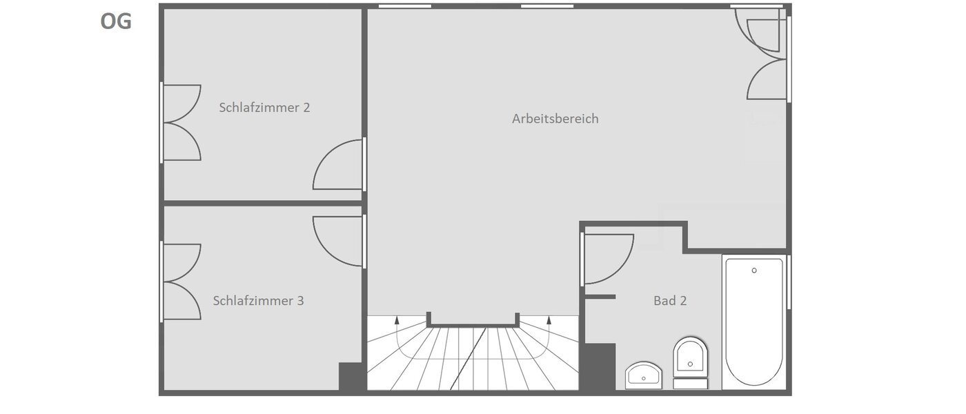 Половина двухквартирного жилого дома München Pasing 02 план этажа 14721