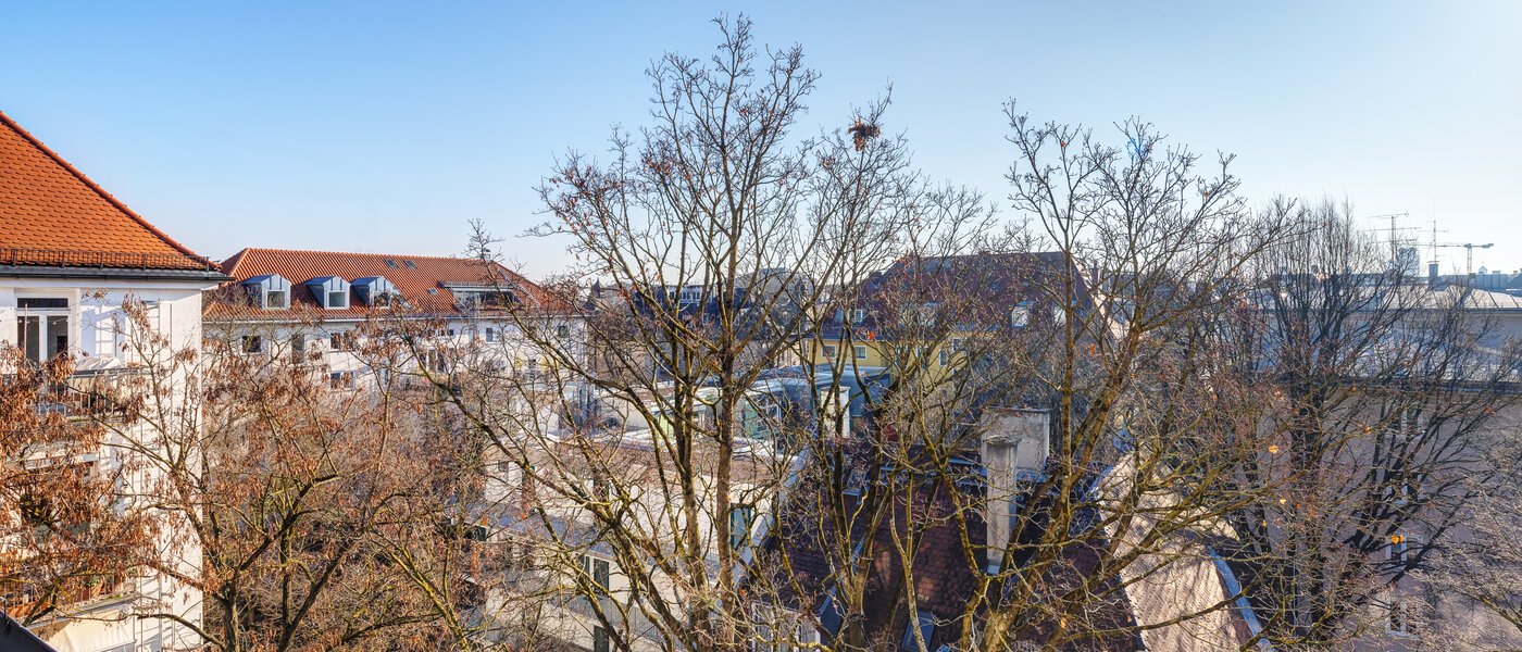 мансардная квартира München Schwabing-West 01 вид из окна 14731