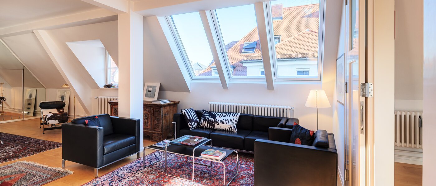 мансардная квартира München Schwabing-West 03 жилое пространство 14731