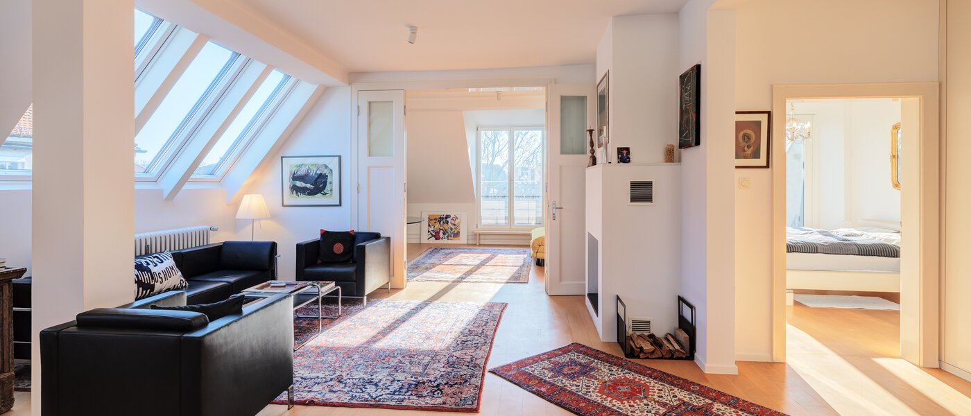 мансардная квартира München Schwabing-West 04 жилое пространство 14731