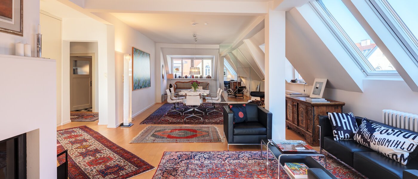 мансардная квартира München Schwabing-West 05 жилое пространство 14731