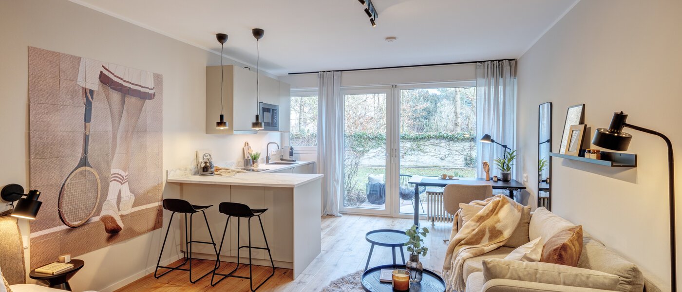 квартира München Schwabing - Alte Heide 01 жилое пространство 14736